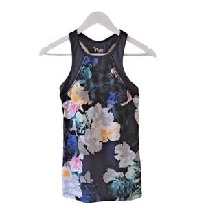 Old Navy Blue Multicolored Racerback Floral Swim Top.- Size SP